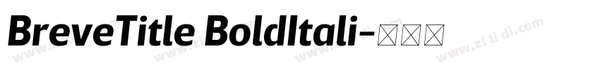 BreveTitle BoldItali字体转换